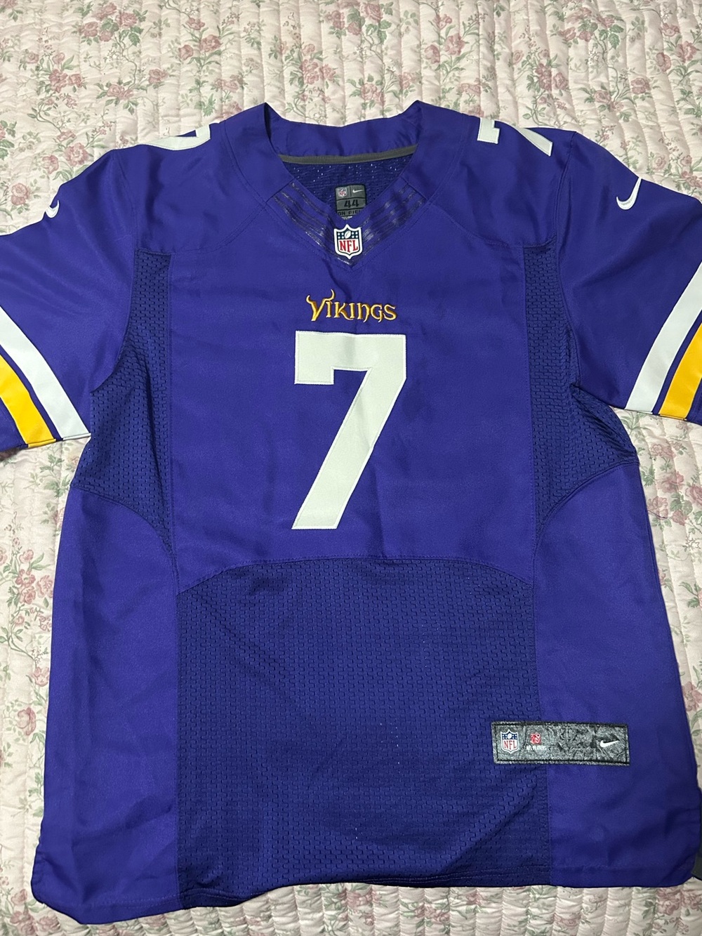 NFL CHRISTIAN PONDER MINNESOTA VIKINGS On-Field  NIKE JERSEY SIZE 44